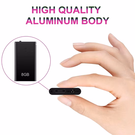 ミニ 8GB USB デジタル オーディオ ボイス レコーダー MP3 音楽プレーヤー