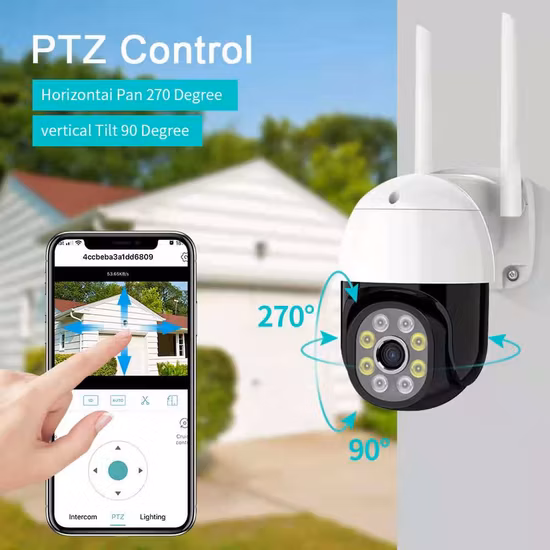 HD 1080P CCTV ワイヤレスセキュリティカメラハウジングモニター PTZ 屋外 WiFi ドーム隠しスパイカメラ監視