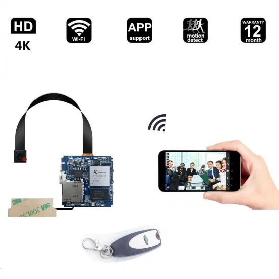 4K WiFi CCTV カメラ ミニ ワイヤレス モーション検出 ナニー カム セキュリティ システム ビデオ リモート ビュー モニター (wc008X1a)